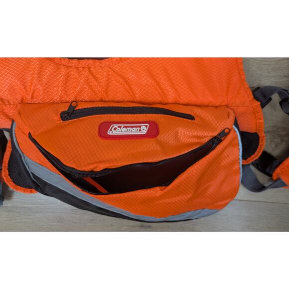 Coleman Large Dog Pack Saddle Bag Style Hiking Backpack Orange Reflective NEW - Picture 7 of 8
